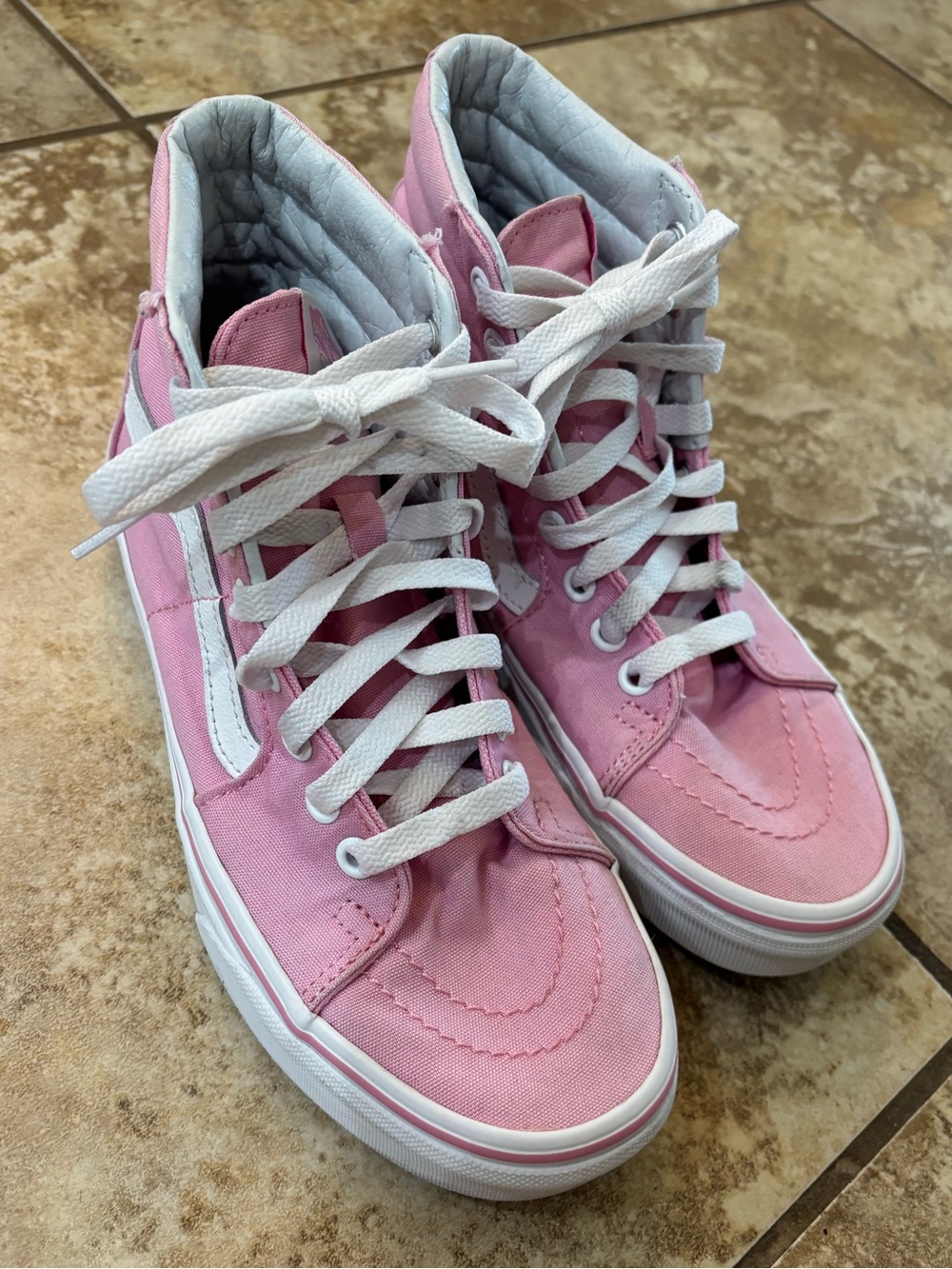 Vans Sk8-Hi Canvas Pink White High-Top